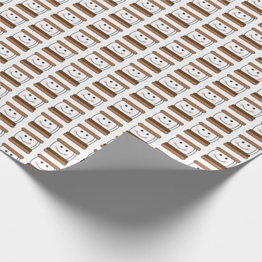 S'mores Camping Theme Birthday Party Cadeaupapier (Hoek)