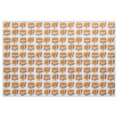 S'mores Cartoon Bruin White Smiling Pattern Stof (Fat Quarter)