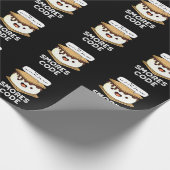 Smores Code Funny Food Pun Dark BG Cadeaupapier (Hoek)