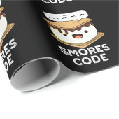 Smores Code Funny Food Pun Dark BG Cadeaupapier (Rol Hoek)