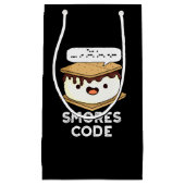 Smores Code Funny Food Pun Dark BG Klein Cadeauzakje (Voorkant)