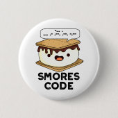 Smores Code Funny Food Pun Ronde Button 5,7 Cm (Voorkant)