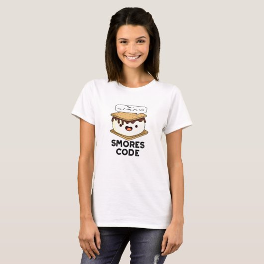Smores Code Funny Food Pun T-shirt (Voorkant volledig)