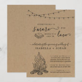 S'mores Couple Couples / Vrijgezellenfeest, Verlov Kaart (Voorkant / Achterkant)