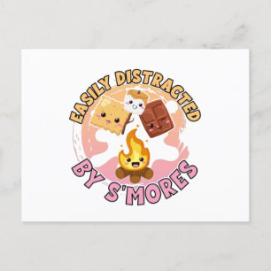 Smores Cute Campfire Camping Vacking Girls Briefkaart