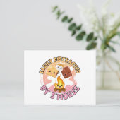 Smores Cute Campfire Camping Vacking Girls Briefkaart (Staand voorkant)