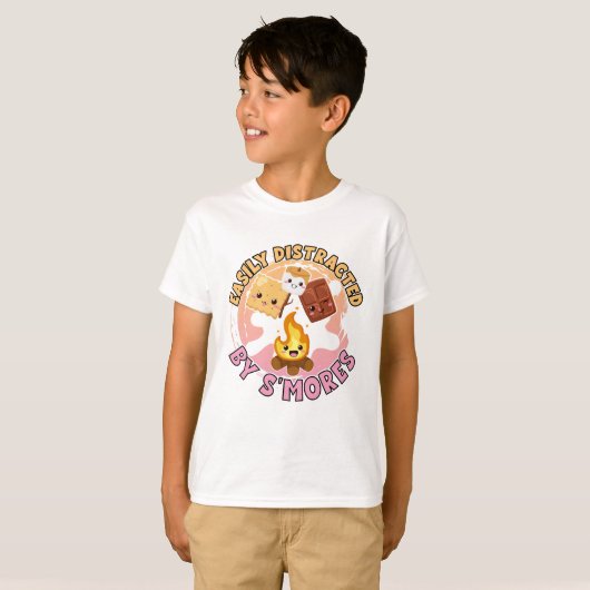 Smores Cute Campfire Camping Vacking Girls T-shirt (Voorkant volledig)