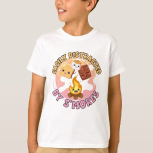 Smores Cute Campfire Camping Vacking Girls T-shirt