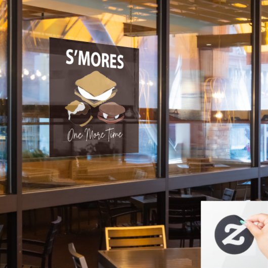 S'mores Dessert Nog Een Keer S'more Raamsticker (Restaurant Raam)