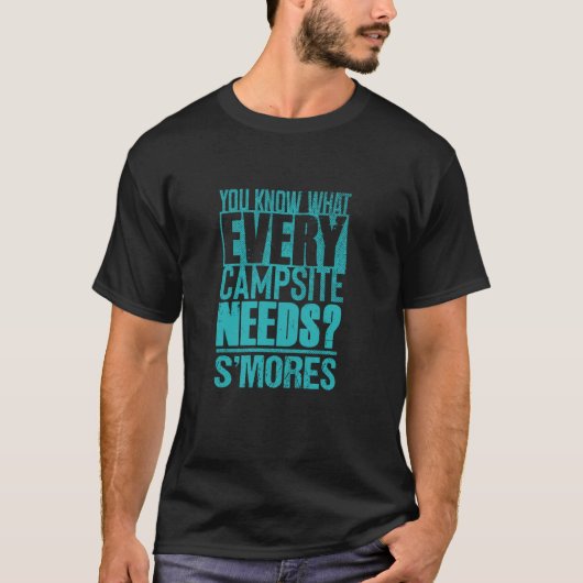 Smores en kampeerliefhebber u2013 Grappige S'mores T-shirt (Voorkant)