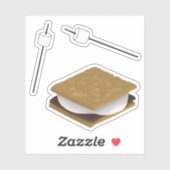 Smores en Marshmallows Sticker (Vel)