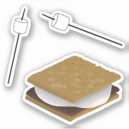 S'mores en Marshmallows Sticker