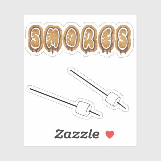 Smores en Marshmallows Sticker (Vel)