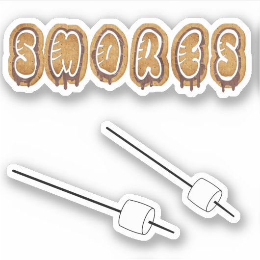 Smores en Marshmallows Sticker (Voorkant)