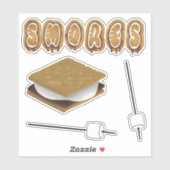 S'mores en Marshmallows Sticker (Vel)