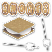 S'mores en Marshmallows Sticker (Voorkant)