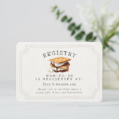 Smores Fall Bonfire Outdoor Baby Registry Insert Informatiekaartje (Staand voorkant)
