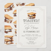 S'mores Fall Bonfire Outdoor Birthday Kaart (Voorkant / Achterkant)