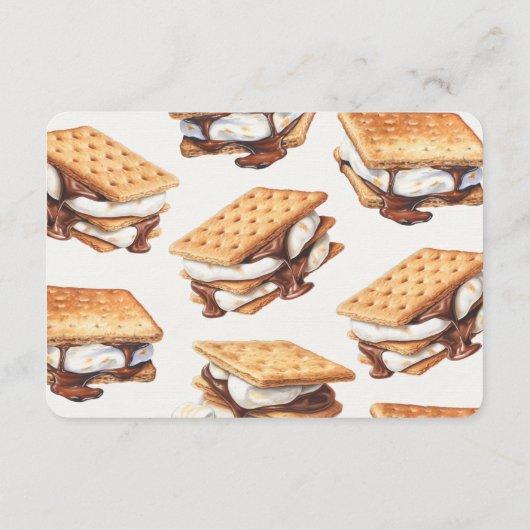 Smores Fall Bonfire Outdoor Bridal Registry Insert Informatiekaartje (Achterkant)