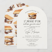 S'mores Fall Bonfire Outdoor First Birthday Kaart (Voorkant / Achterkant)