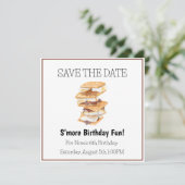 S'mores Fun 6e verjaardag Datum opslaan Save The Date (Staand voorkant)