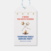 S'mores Fun Bonfire Achtertuin Cookout Friendsgivi Cadeaulabel (Voorkant)