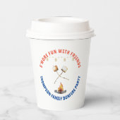 S'mores Fun Bonfire Achtertuin Cookout Friendsgivi Papieren Bekers (Achterkant)