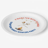 S'mores Fun Bonfire Achtertuin Cookout Friendsgivi Papieren Bordje (Gekanteld)