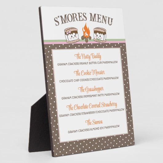 S'Mores gender onthullen baby shower vreugdevuur m Fotoplaat (Zijkant)