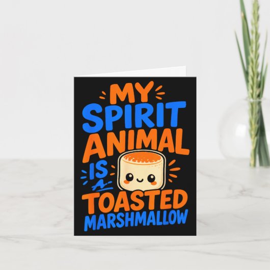 S'mores geroosterde marshmallow kampvuur kaart (Voorkant)