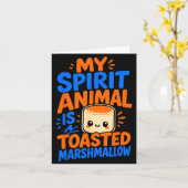 S'mores geroosterde marshmallow kampvuur kaart (Gele Bloem)