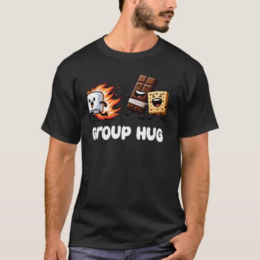 Smores Groep Knuffel Camping Grappig Graphic T-shirt (Voorkant)