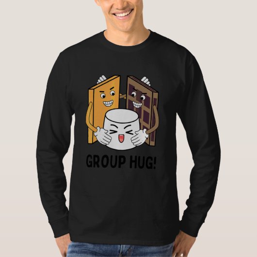 S'mores Groepsknuffel Camping Chocolade Marshmallo T-shirt (Voorkant)