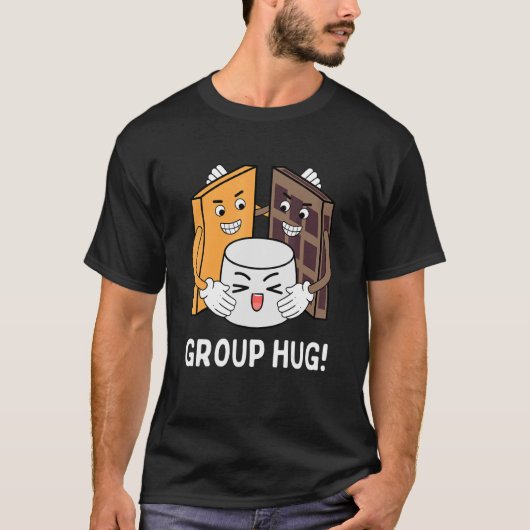 S'mores Group Hug Camping Chocolate Marshmallows T-shirt (Voorkant)