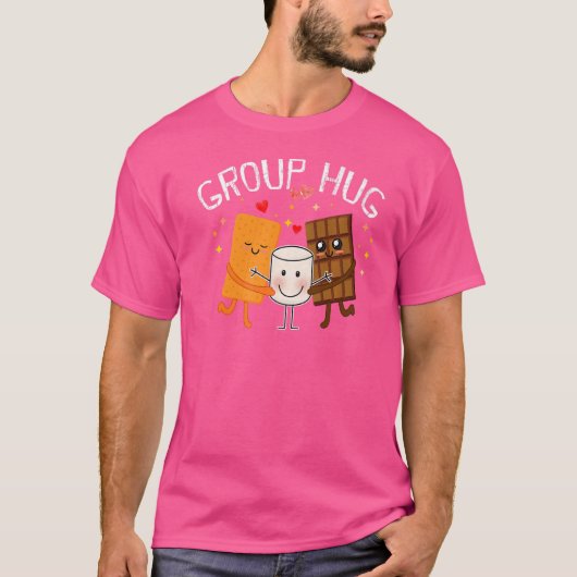 Smores Group Hug Camping S'mores Chocolate Marshma T-shirt (Voorkant)