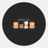 Smores Group Hug Shirt Camping Campfire Marshmallo Ronde Sticker (Voorkant)