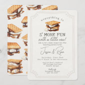 S'mores Herfst Bonfire Outdoor Baby shower Kaart (Voorkant / Achterkant)