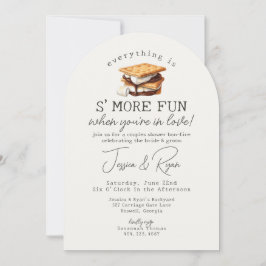 S'mores Herfst Bonfire Outdoor Couples Douche Kaart