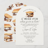 S'mores Herfst Bonfire Outdoor Couples Douche Kaart (Voorkant / Achterkant)