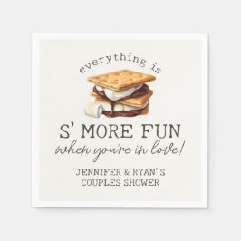 S'mores Herfst Bonfire Outdoor Couples Douche Servet