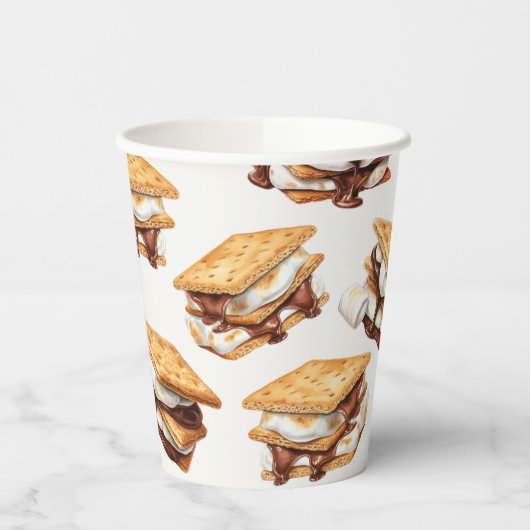 S'mores Herfst Bonfire Outdoor Party Papieren Bekers (Links)