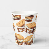 S'mores Herfst Bonfire Outdoor Party Papieren Bekers (Rechts)