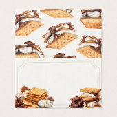 Smores Herfst Bonfire Outdoor Place Card Tafeldeco Kaart (Buitenkant ongevouwen)