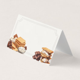 Smores Herfst Bonfire Outdoor Place Card Tafeldeco Kaart