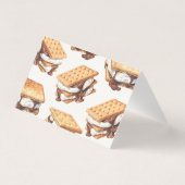 Smores Herfst Bonfire Outdoor Place Card Tafeldeco Kaart (Achterkant)