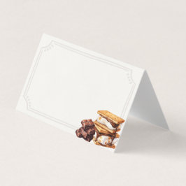 Smores Herfst Bonfire Outdoor Place Card Tafeldeco Kaart