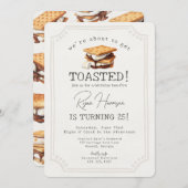 S'mores Herfst Bonfire Outdoor Verjaardag Kaart (Voorkant / Achterkant)