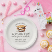 S'mores Herfst Kamplevuur Buiten Bruiloft voor Kop Papieren Bordje (Feest)