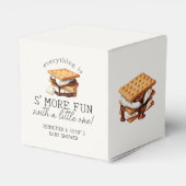S'mores Herfst Kampvuur Buiten Baby Shower Bedankdoosjes (Achterkant)