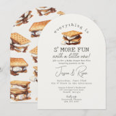 S'mores Herfst Kampvuur Buiten Baby Shower Kaart (Voorkant / Achterkant)